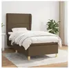 vidaXL Sommier à lattes de lit avec matelas Marron foncé 90x200 cm