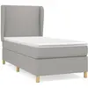 vidaXL Sommier à lattes de lit avec matelas Gris clair 100x200cm Tissu