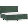 vidaXL Sommier à lattes de lit et matelas Vert foncé 200x200cm Velours