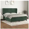 vidaXL Sommier à lattes de lit et matelas Vert foncé 160x200cm Velours