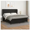 vidaXL Sommier à lattes de lit avec matelas Noir 160x200 cm