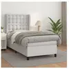 vidaXL Sommier à lattes de lit avec matelas Blanc 90x190 cm Similicuir