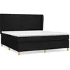 vidaXL Sommier à lattes de lit avec matelas Noir 180x200 cm Tissu