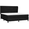 vidaXL Sommier à lattes de lit avec matelas Noir 180x200 cm Tissu