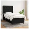 vidaXL Sommier à lattes de lit et matelas Noir 80x200 cm Tissu