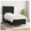 vidaXL Sommier à lattes de lit et matelas Noir 80x200 cm Tissu