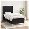 vidaXL Sommier à lattes de lit avec matelas Noir 90x200 cm Tissu
