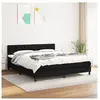 vidaXL Sommier à lattes de lit avec matelas Noir 180x200 cm Tissu