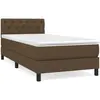 vidaXL Sommier à lattes de lit avec matelas Marron foncé 80x200 cm