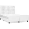 vidaXL Cadre de lit avec tête de lit Blanc 140x190 cm Similicuir