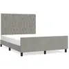 vidaXL Cadre de lit avec tête de lit Gris clair 140x190 cm Velours