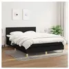 vidaXL Sommier à lattes de lit avec matelas Noir 140x190 cm Tissu
