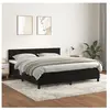 vidaXL Sommier à lattes de lit et matelas Noir 160x200 cm Velours