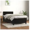 vidaXL Sommier à lattes de lit avec matelas Noir 90x200 cm Velours