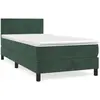 vidaXL Sommier à lattes de lit avec matelas Vert foncé 90x200 cm