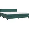 vidaXL Sommier à lattes de lit et matelas Vert foncé 140x200cm Velours