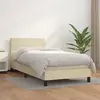 Sommier à lattes de lit avec matelas Crème 100x200cm Similicuir vidaXL