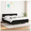 vidaXL Sommier à lattes de lit avec matelas Noir 160x200 cm Tissu