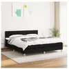 vidaXL Sommier à lattes de lit avec matelas Noir 160x200 cm Tissu