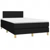 vidaXL Sommier à lattes de lit avec matelas Noir 160x200 cm Tissu