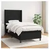 vidaXL Sommier à lattes de lit avec matelas Noir 100x200 cm Tissu