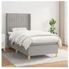 vidaXL Sommier à lattes de lit et matelas Gris clair 90x190 cm Tissu