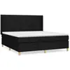 vidaXL Sommier à lattes de lit avec matelas Noir 180x200 cm Tissu