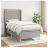 vidaXL Sommier à lattes de lit avec matelas Gris clair 100x200cm Tissu