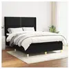 vidaXL Sommier à lattes de lit avec matelas Noir 140x190 cm Tissu