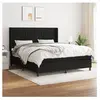 vidaXL Sommier à lattes de lit avec matelas Noir 180x200 cm Tissu
