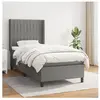 vidaXL Sommier à lattes de lit et matelas Gris foncé 90x190 cm Tissu
