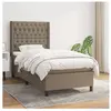 vidaXL Sommier à lattes de lit avec matelas Taupe 90x200 cm Tissu