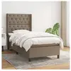 vidaXL Sommier à lattes de lit avec matelas Taupe 80x200 cm Tissu