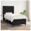 vidaXL Sommier à lattes de lit avec matelas Noir 90x190 cm Tissu