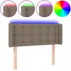 vidaXL Tête de lit à LED Taupe 83x16x78/88 cm Tissu
