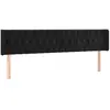 vidaXL Tête de lit à LED Noir 203x16x78/88 cm Velours