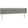 vidaXL Tête de lit à LED Gris clair 183x16x78/88 cm Velours