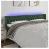 vidaXL Tête de lit à LED Vert foncé 183x16x78/88 cm Velours