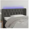 vidaXL Tête de lit à LED Gris foncé 103x16x78/88 cm Velours