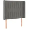 vidaXL Tête de lit à LED Gris clair 83x16x118/128 cm Velours
