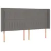 vidaXL Tête de lit à LED Gris foncé 163x16x118/128 cm Tissu