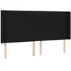 vidaXL Tête de lit à LED Noir 183x16x118/128 cm Tissu
