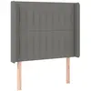 vidaXL Tête de lit à LED Gris foncé 93x16x118/128 cm Tissu