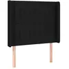 vidaXL Tête de lit à LED Noir 93x16x118/128 cm Tissu