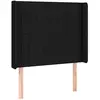 vidaXL Tête de lit à LED Noir 83x16x118/128 cm Tissu