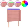 vidaXL Tête de lit à LED Rose 183x16x118/128 cm Velours