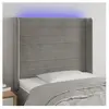 vidaXL Tête de lit à LED Gris clair 103x16x118/128 cm Velours
