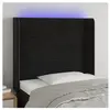 vidaXL Tête de lit à LED Noir 103x16x118/128 cm Velours