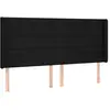 vidaXL Tête de lit à LED Noir 203x16x118/128 cm Tissu