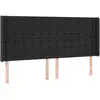 vidaXL Tête de lit à LED Noir 203x16x118/128 cm Similicuir